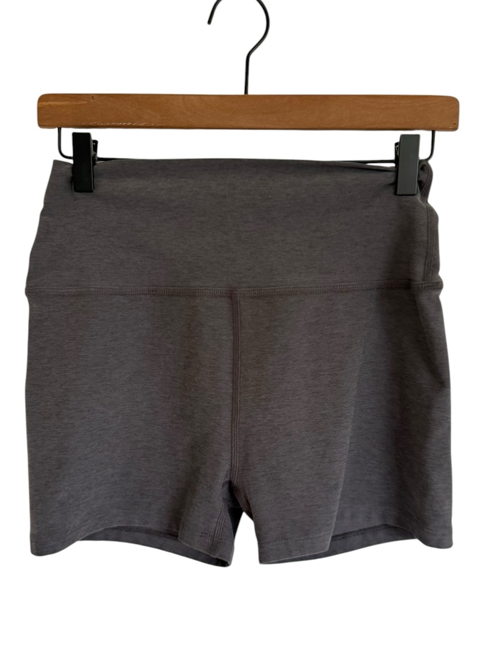 Beyond Yoga Biker Short Spacedye Charcoal Gray